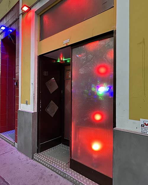 Brothel entrance